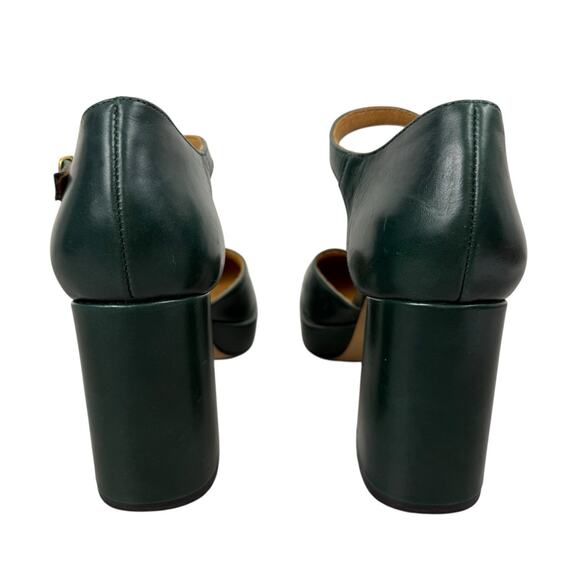 Zilian Shoes Womens EU 40 US 9-9.5 GReen Heeled Mary Jane Academia Preppy - Picture 3 of 13